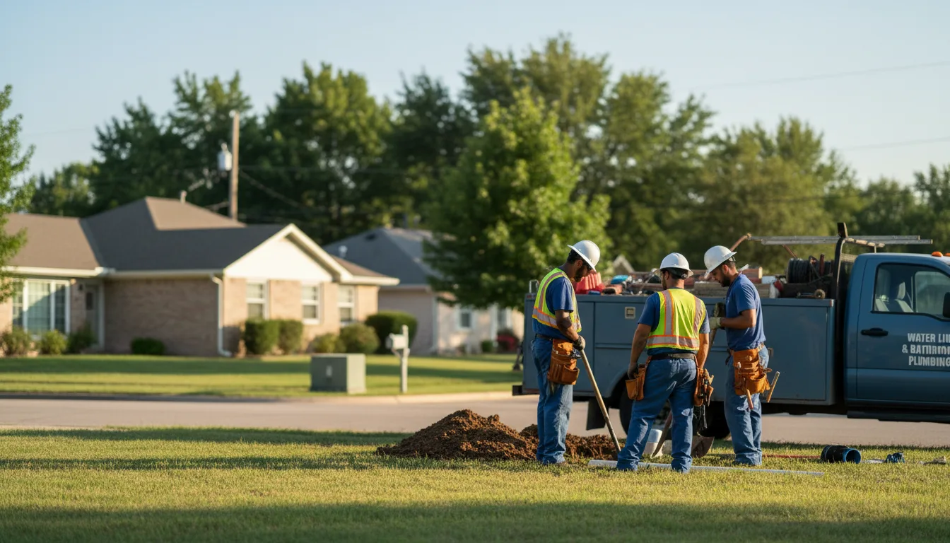 Residential water line and bathroom plumbing service in Wells, NY